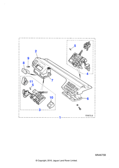 DBC2286 - Jaguar Facia switch panel