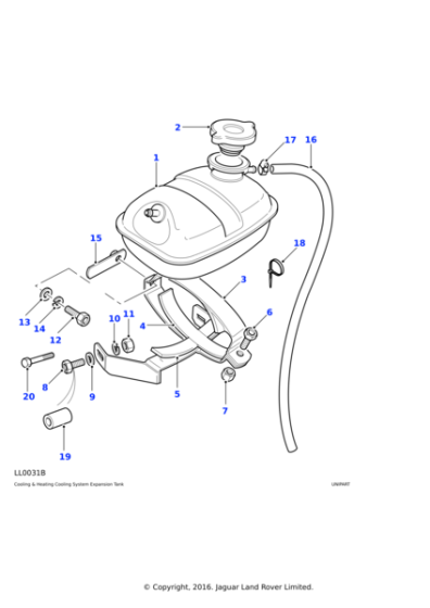 STC4735 - Land Rover Cap-expansion tank pressure