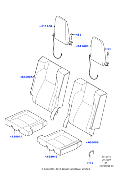 LR126526 - Land Rover Cover - Seat Cushion