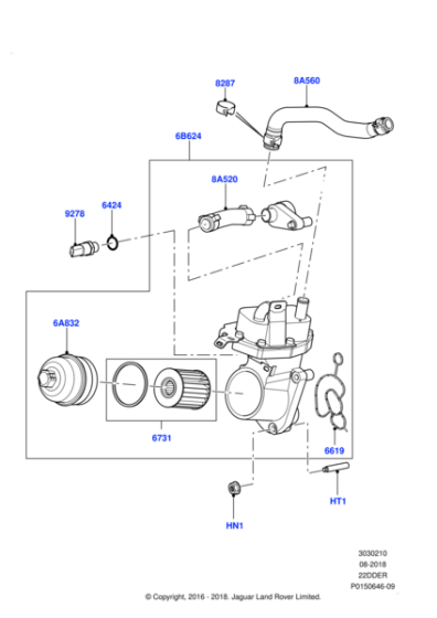 LR004287 - Land Rover Oil Filter And Cooler