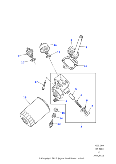 90602072 - Land Rover Gasket-cylinder block oil pump