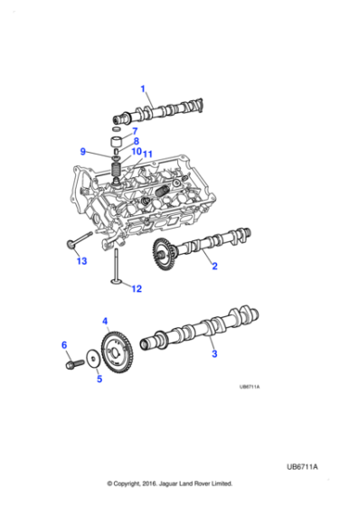 XR810587 - Jaguar Exhaust camshaft