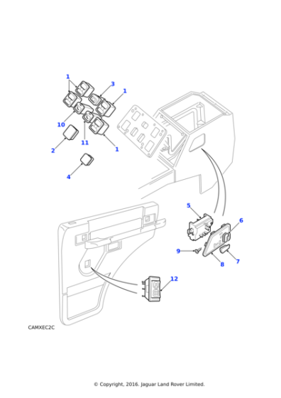 AWR2211 - Land Rover Blank-centre panel switch-tunnel console
