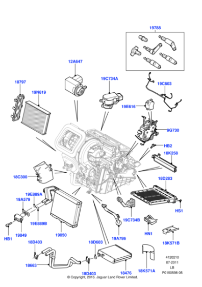 LR062632 - Land Rover Sensor - Air Cond. Ambient Air