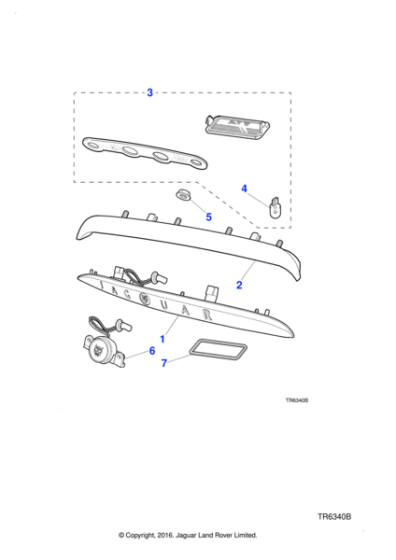 C2S5956 - Jaguar Trunk lid finisher