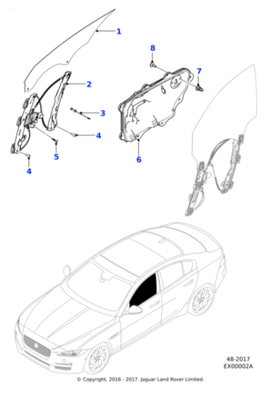 T4N29081 - Jaguar Window regulator
