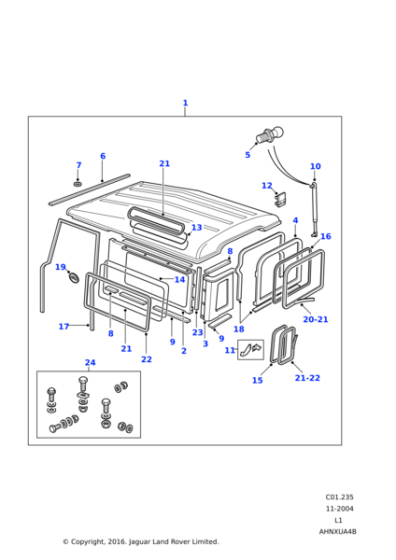 STC3207 - Land Rover Panel side -hard top