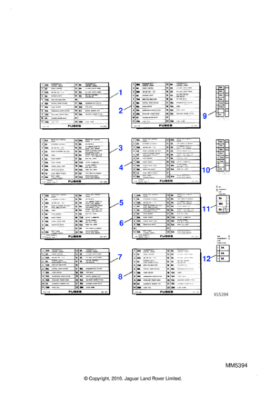 DAC10329 - Jaguar Fusebox label