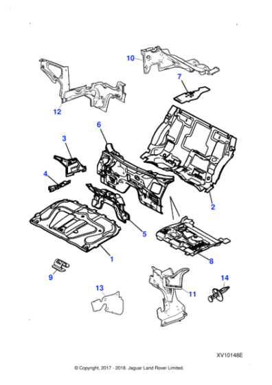 C2C24441 - Jaguar Bulkhead insulation