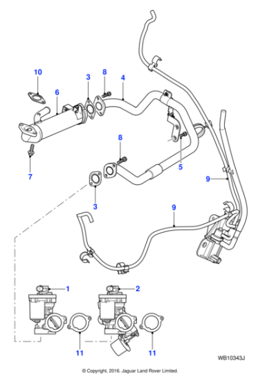C2S41412 - Jaguar Air pipe and bracket