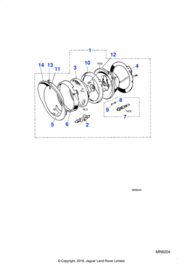 JLM9597 - Jaguar Headlamp bulb