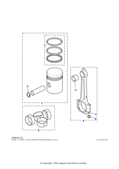 RTC2993 - Land Rover Set-connecting rod big end half bearing