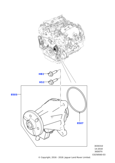 LR089625 - Land Rover Pump - Water