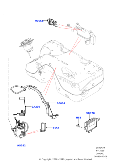 LR039218 - Land Rover Control - Fuel Pump Drive