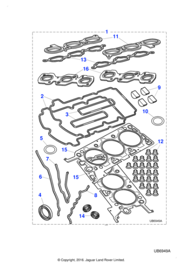 XR85294 - Jaguar Inlet manifold gasket