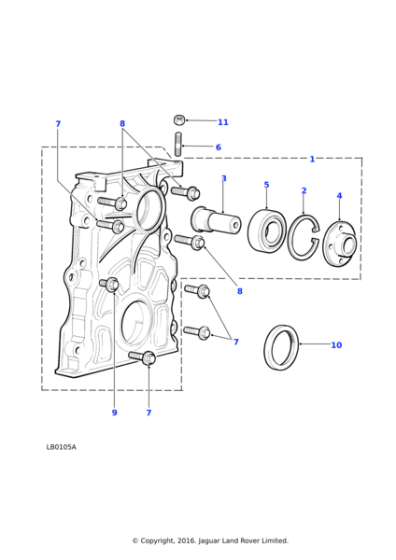 ERR5992 - Land Rover Seal-crankshaft front oil