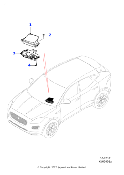 J9C13850 - Jaguar Head up display (HUD)