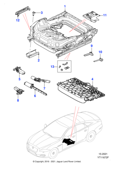 C2D17833 - Jaguar Seat slide