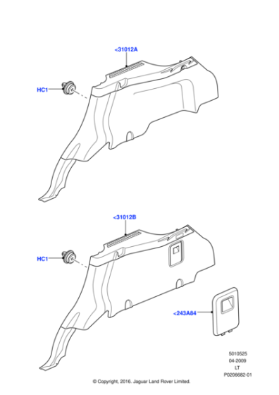 LR018003 - Land Rover Trim - Quarter