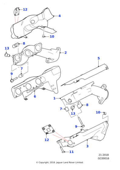 AJ813984 - Jaguar Exhaust manifold heatshield