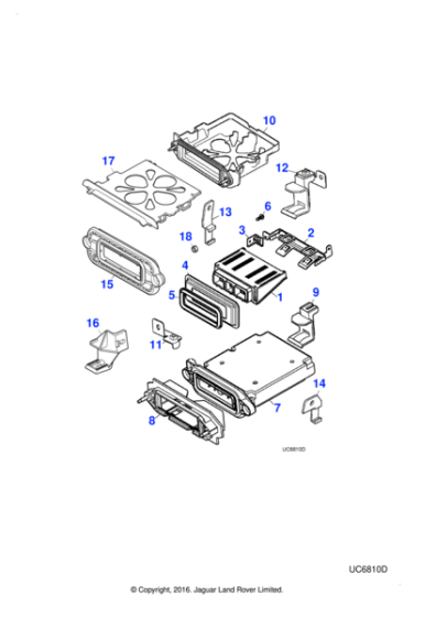 XR824721 - Jaguar Module mounting bracket