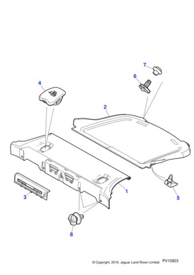 C2P1477LEG - Jaguar Parcel shelf