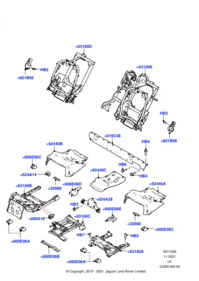 LR140668 - Land Rover Latch