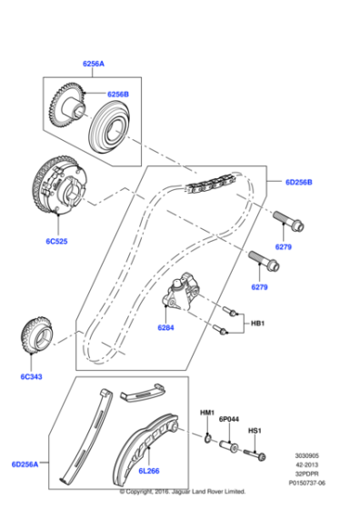 LR002551 - Land Rover Kit - Timing Chain And Tensioner