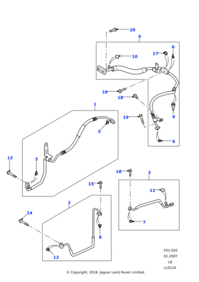 JUF500340 - Land Rover Hose-compressor/condenser air conditioning