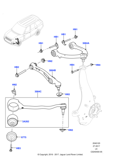 LR126101 - Land Rover Arm - Front Suspension