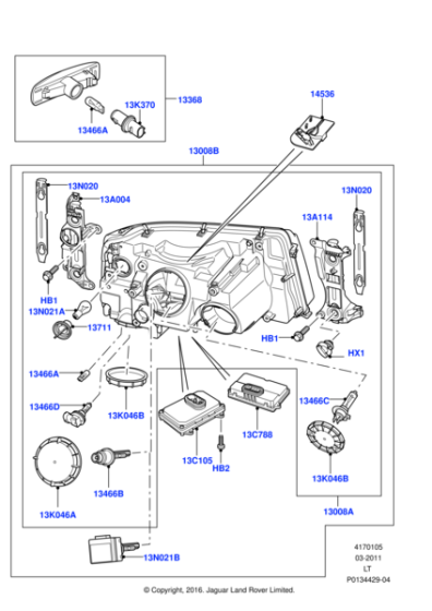 XZQ500060 - Land Rover Bulb