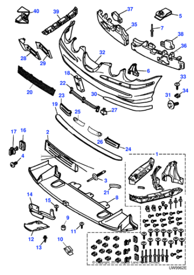 XR87628 - Jaguar Bumper blade