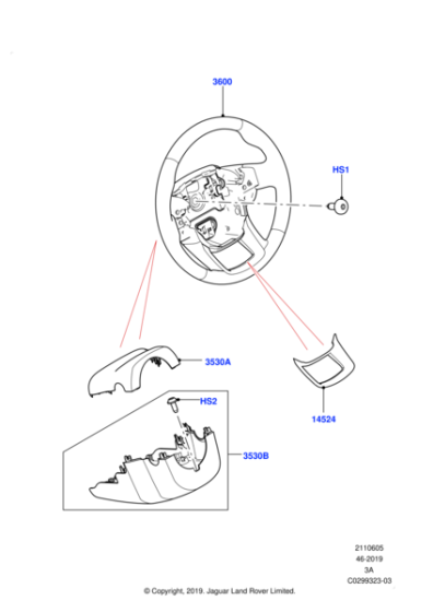 LR134454 - Land Rover Shroud - Steering Column