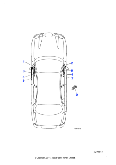 XR834559 - Jaguar Driver's door harness