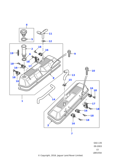 LLJ000010 - Land Rover Separator-crankcase breather oil