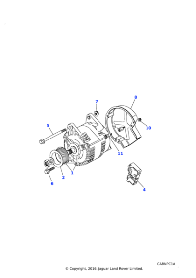 AMR4248 - Land Rover Alternator assembly