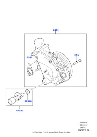 LR028136 - Land Rover Tube