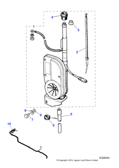 LNA4133AA - Jaguar Aerial drain tube