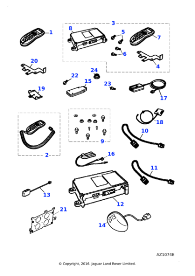 XR844753 - Jaguar Telephone installation kit