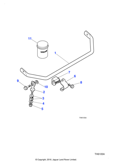 MNA3505AE - Jaguar Anti roll bar link