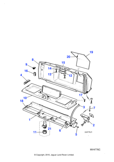 AC606033J - Jaguar Countersunk self tapping screw
