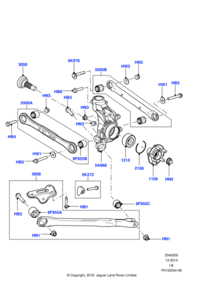 LR001175 - Land Rover Arm - Rear Suspension