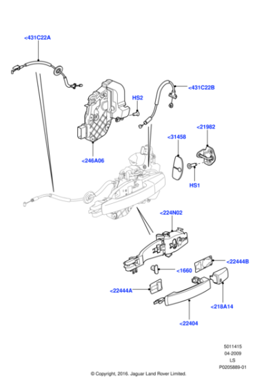 LR091343 - Land Rover Latch