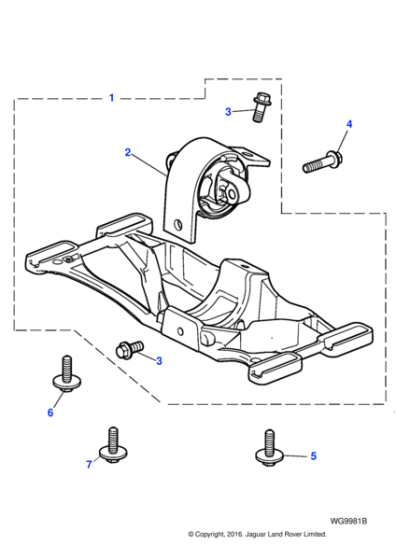 XR849534 - Jaguar Engine mounting