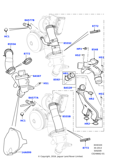 LR010739 - Land Rover Connection - Water Outlet