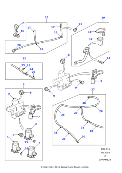 AMR3272 - Land Rover Pump assembly-headlamp wash