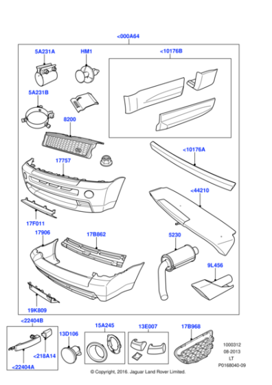 DPB501360MBK - Land Rover Kit