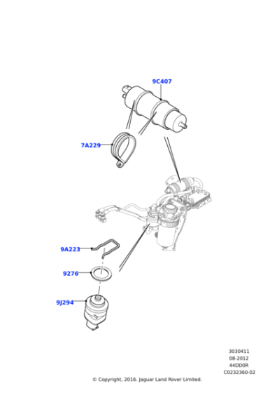 LR023043 - Land Rover FUEL PUMP - SECONDARY