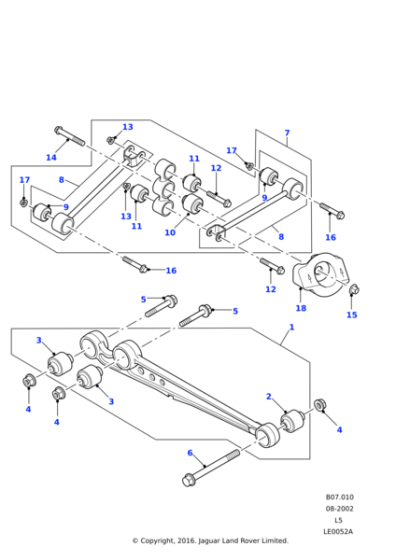 RGX100970 - Land Rover Bush-transverse link