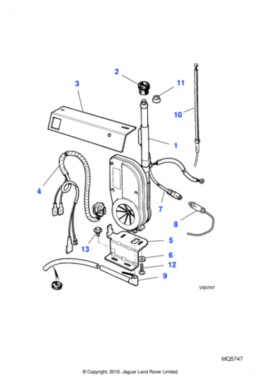 LHD4133AA - Jaguar Aerial drain hose